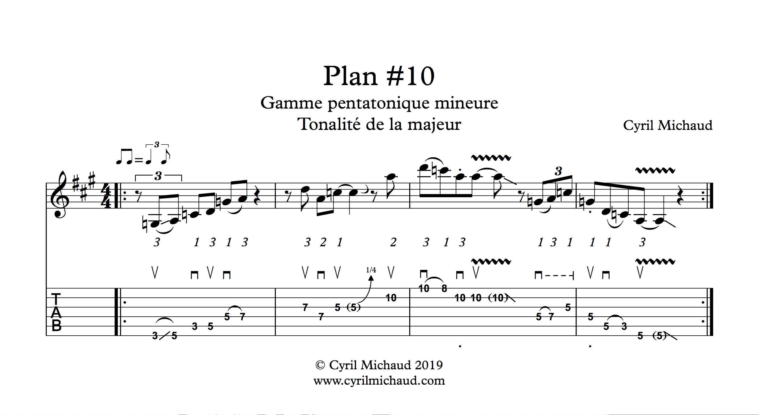 Plan blues sur la gamme pentatonique mineure (10)