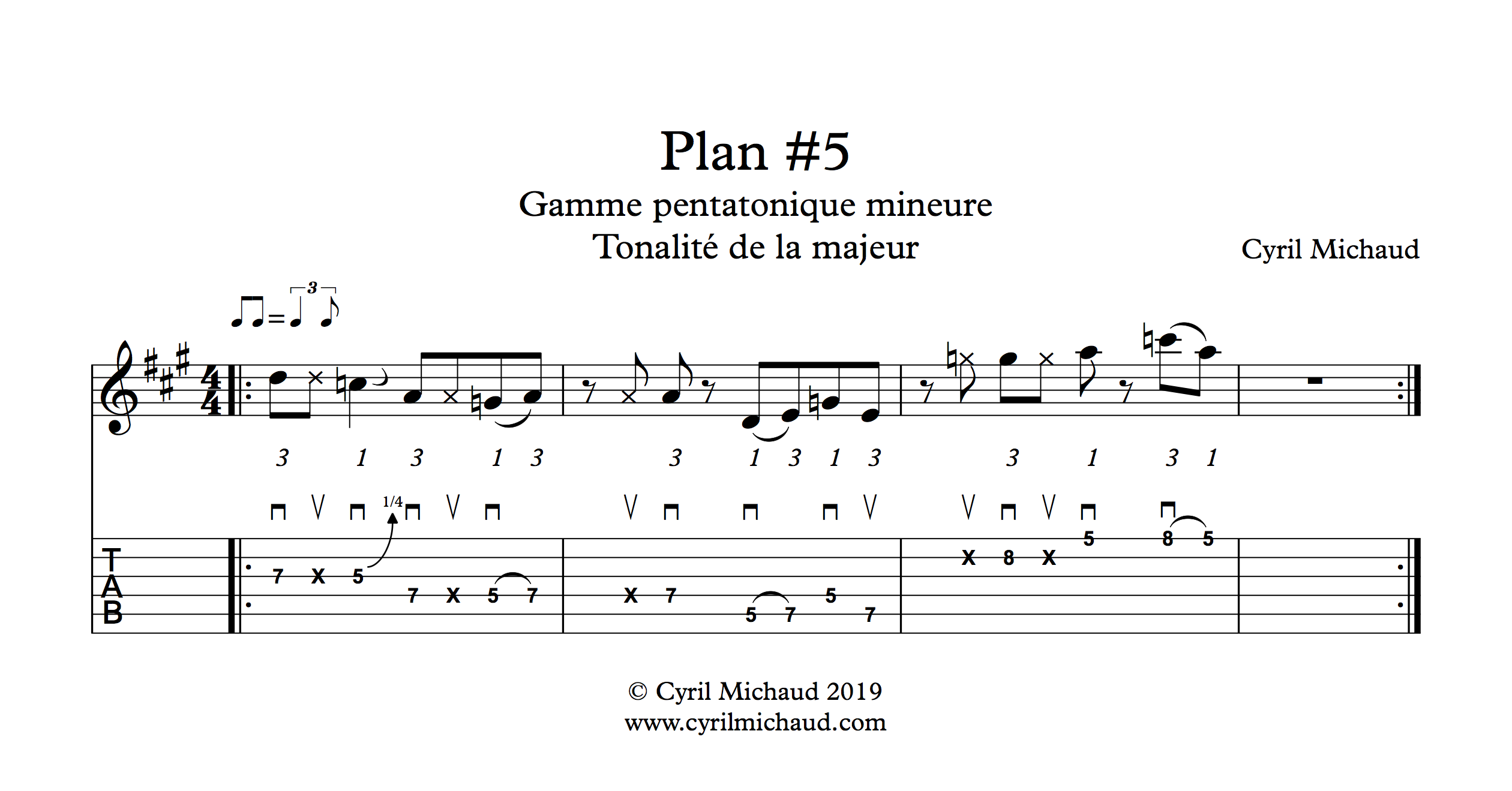 Plan blues sur la gamme pentatonique mineure (5)