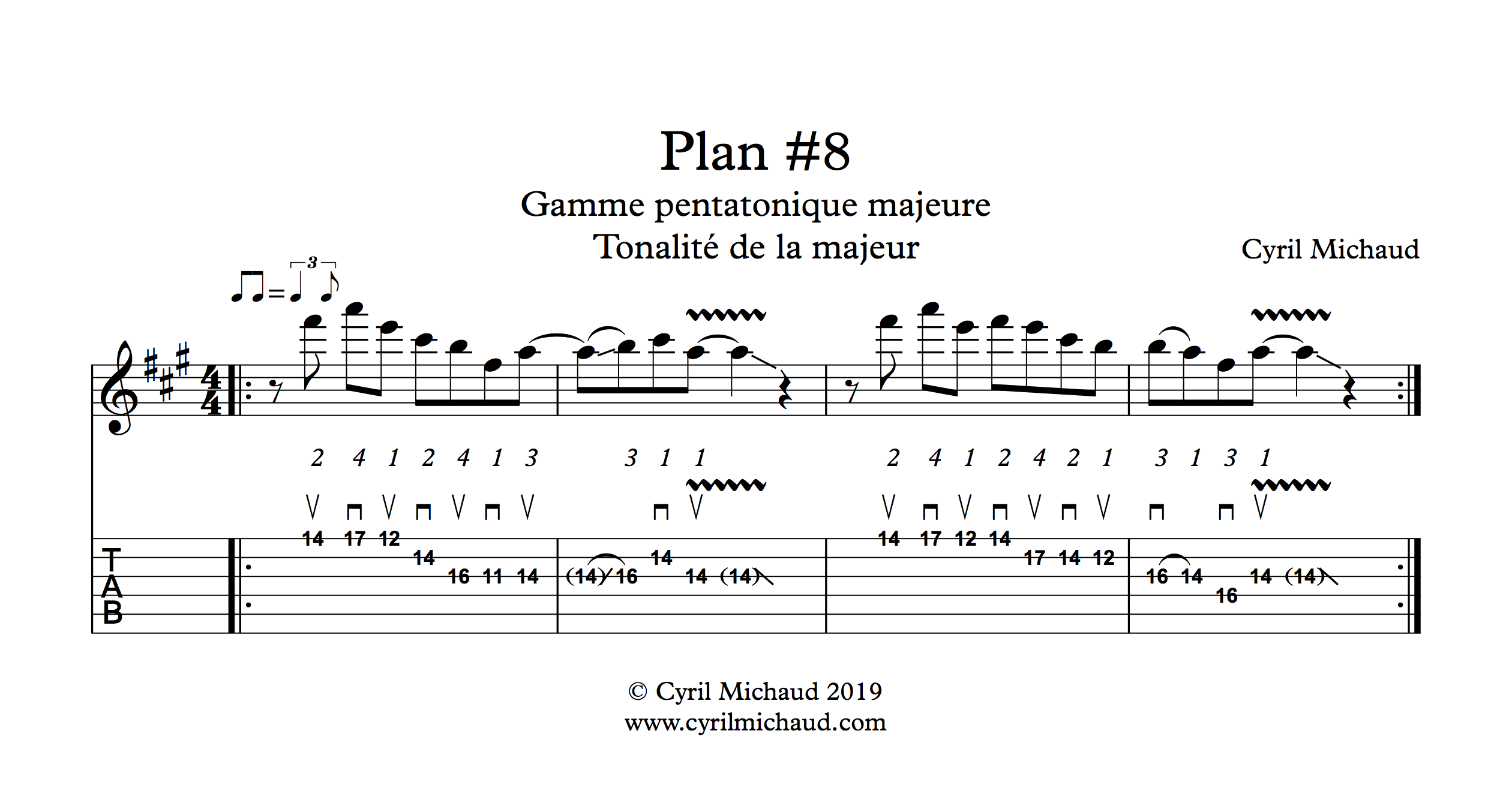 Plan blues sur la gamme pentatonique majeure (8)
