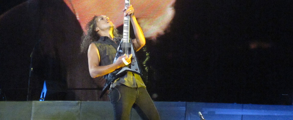 Kirk Hammett en concert avec Metallica