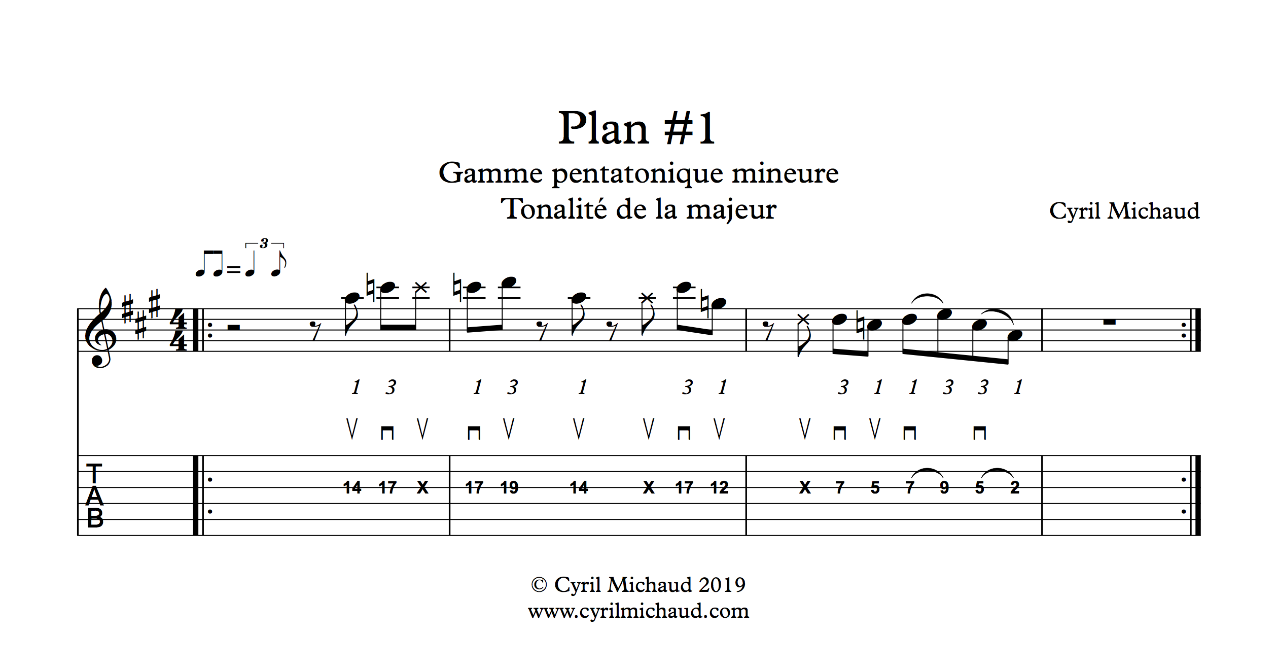 Plan blues sur la gamme pentatonique mineure (1)