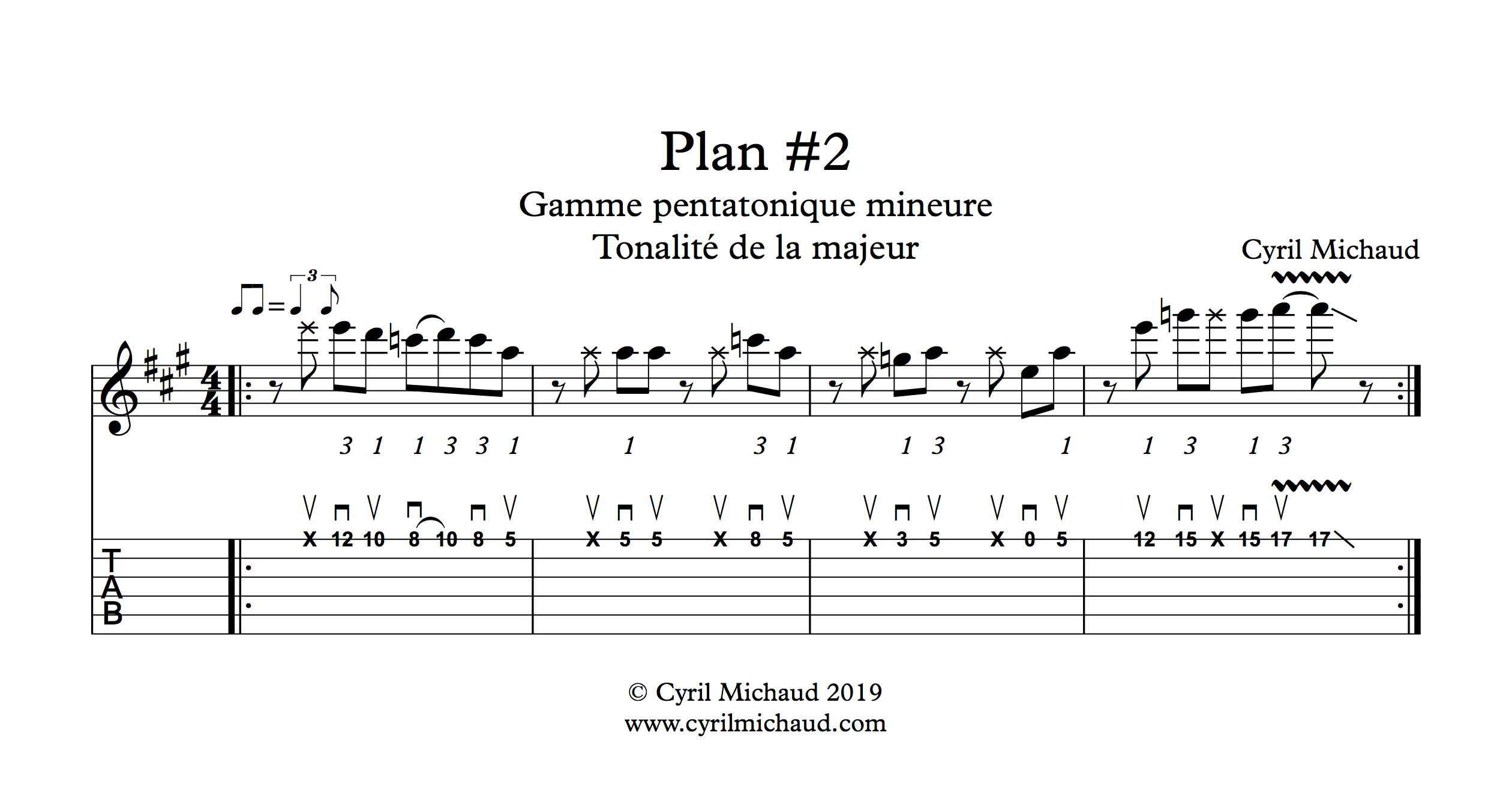 Plan blues sur la gamme pentatonique mineure (2)