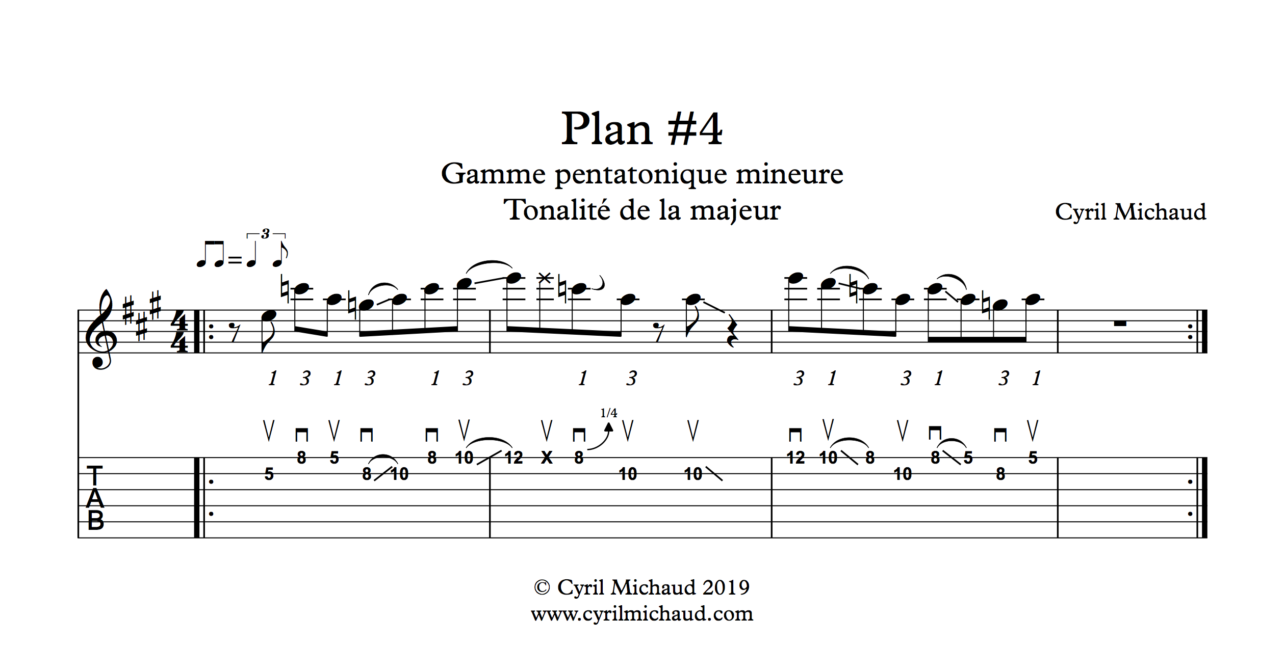 Plan blues sur la gamme pentatonique mineure (4)
