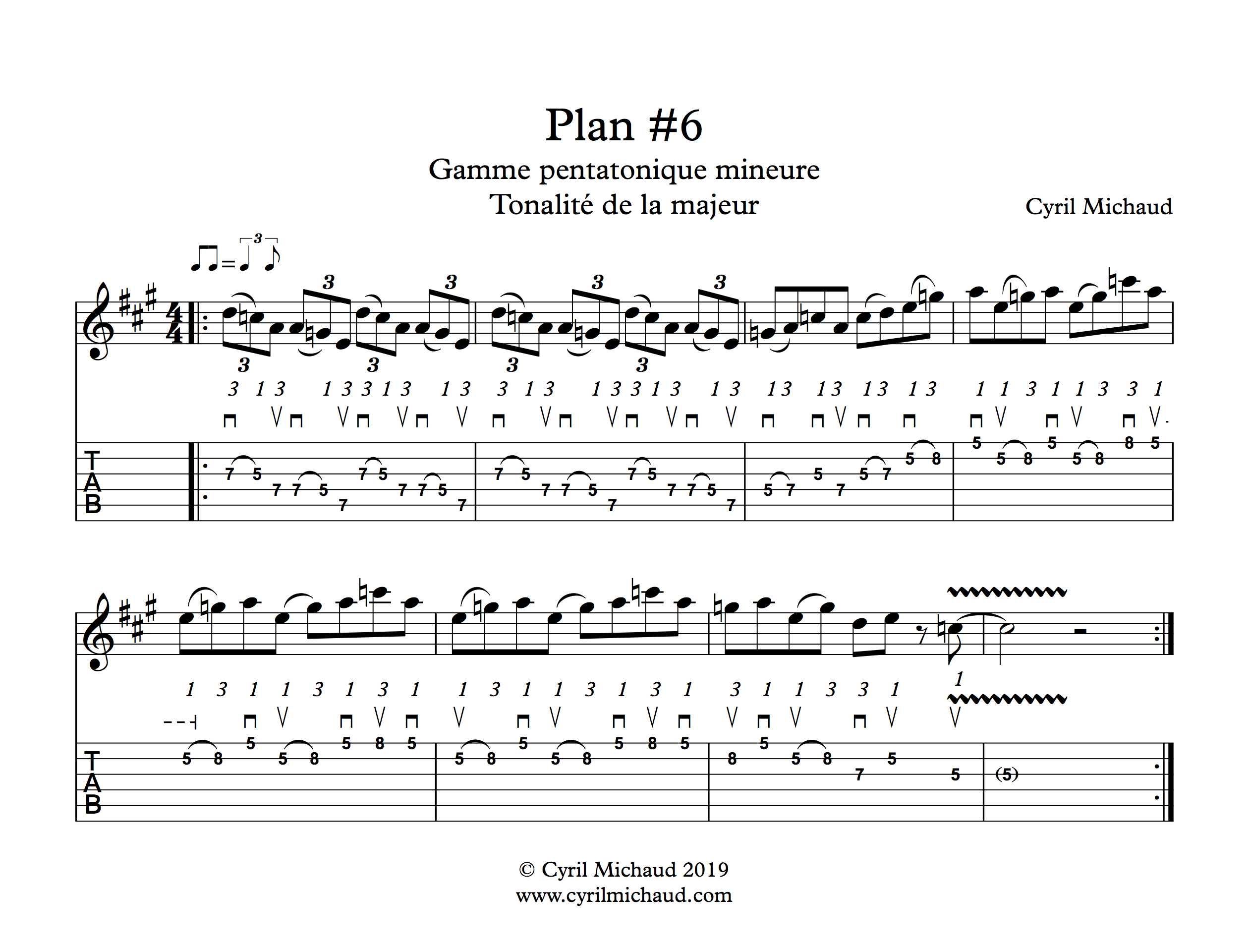 Plan blues sur la gamme pentatonique mineure (6)