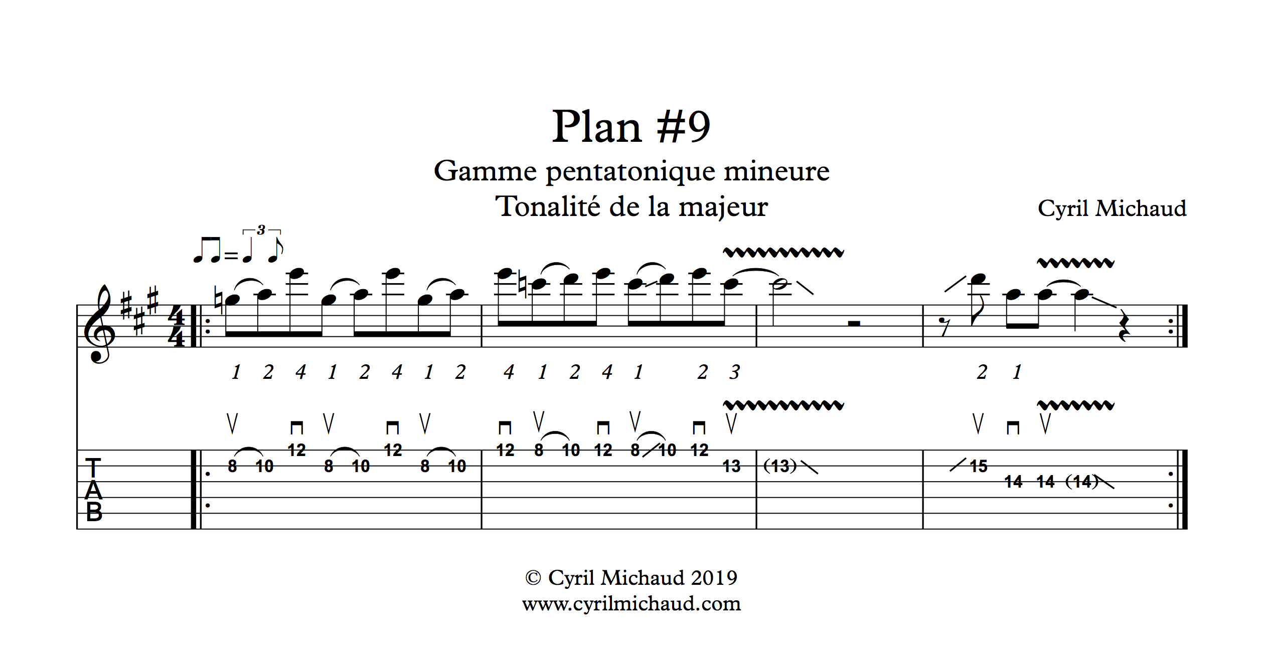 Plan blues sur la gamme pentatonique mineure (9)